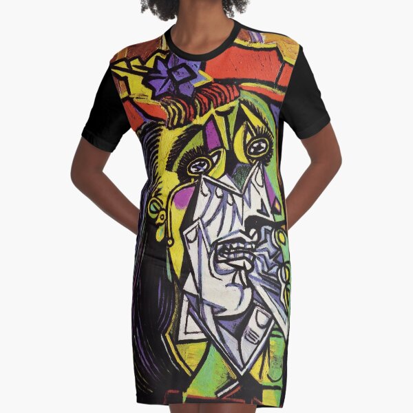 Pablo Picasso Original Fine Art The Weeping Woman Painting HD High Quality Online Store Graphic T-Shirt Dress