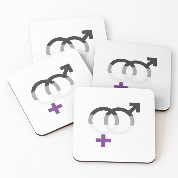 Item preview, het & ace, interlocking symbols with asexual flag designed and sold by Skyler Orion X.