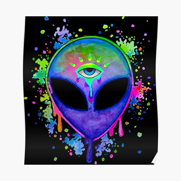 Splatter Alien - Purple Poster