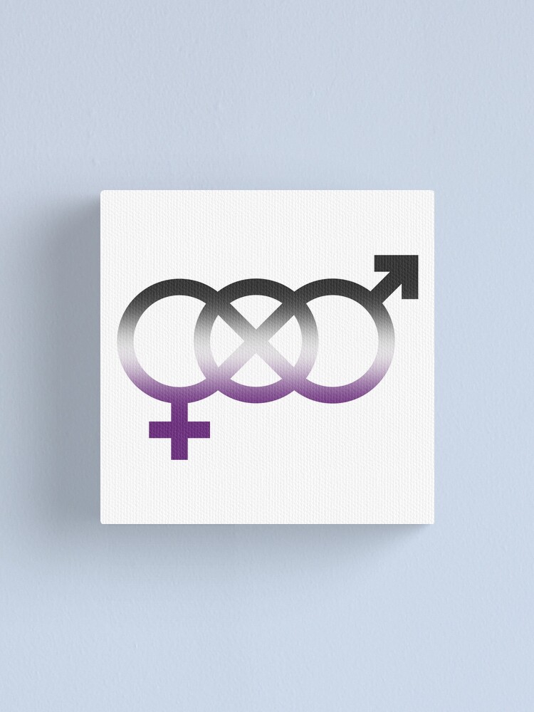 Bi And Ace Interlocking Symbols With Asexual Gradient Canvas Print By Fc13empire Redbubble 5200