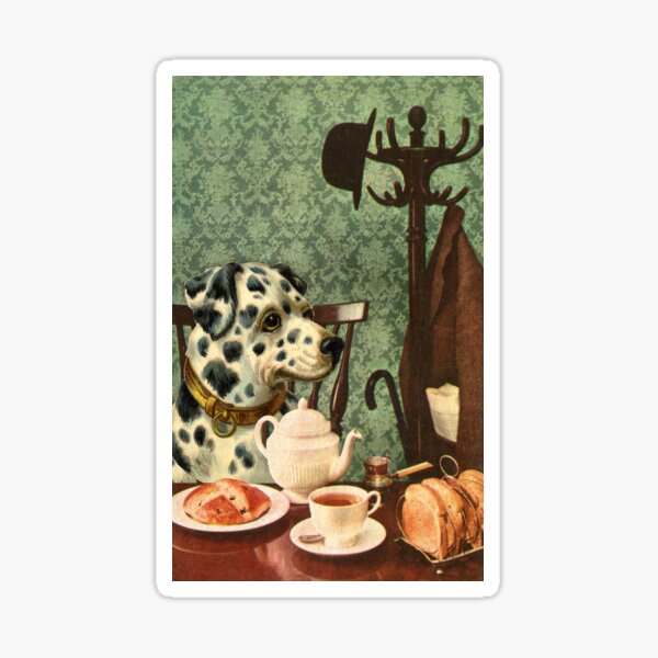 A dog for dinner Sticker