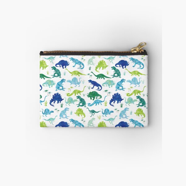 Item preview, Watercolor Dinosaur T-rex Dino Blue Green Pattern designed and sold by SamAnnDesigns.