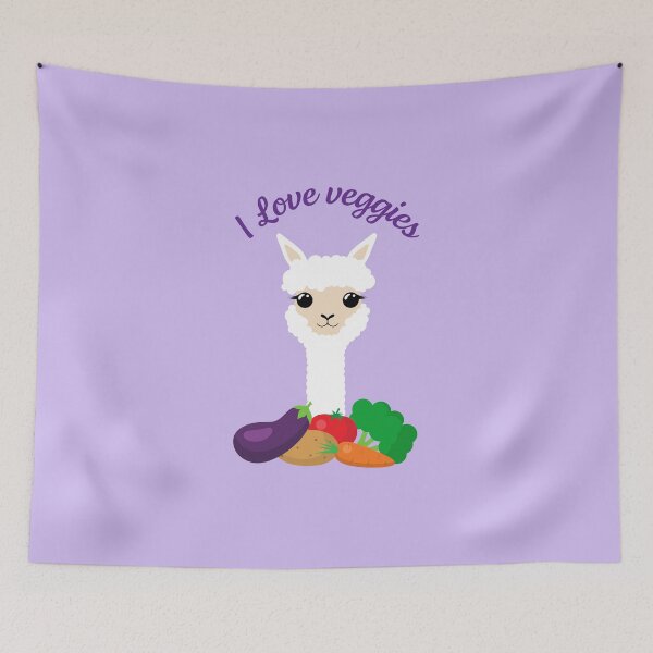Item preview, Alpaca lama loves veggies designed and sold by HotVector.