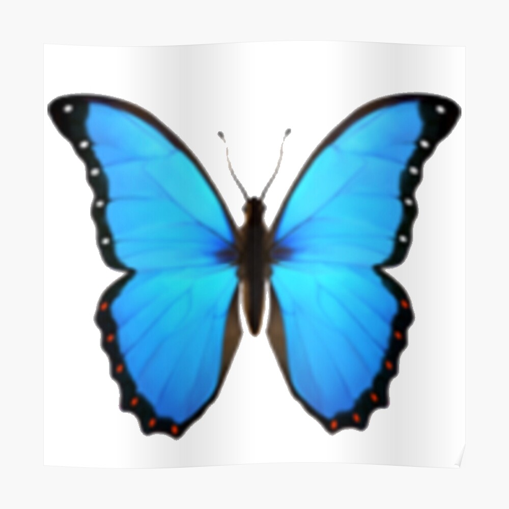 Blue Aesthetic Butterfly Emoji Sticker By Alexcrewe Redbubble - roblox blue aesthetic shirt
