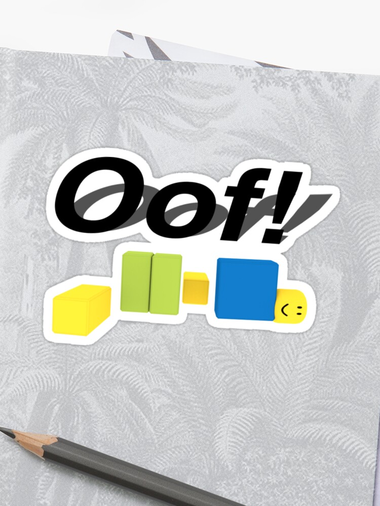 Oof Roblox Oof Noob Sticker By Smoothnoob Redbubble - oof roblox oof noob water bottle by smoothnoob redbubble