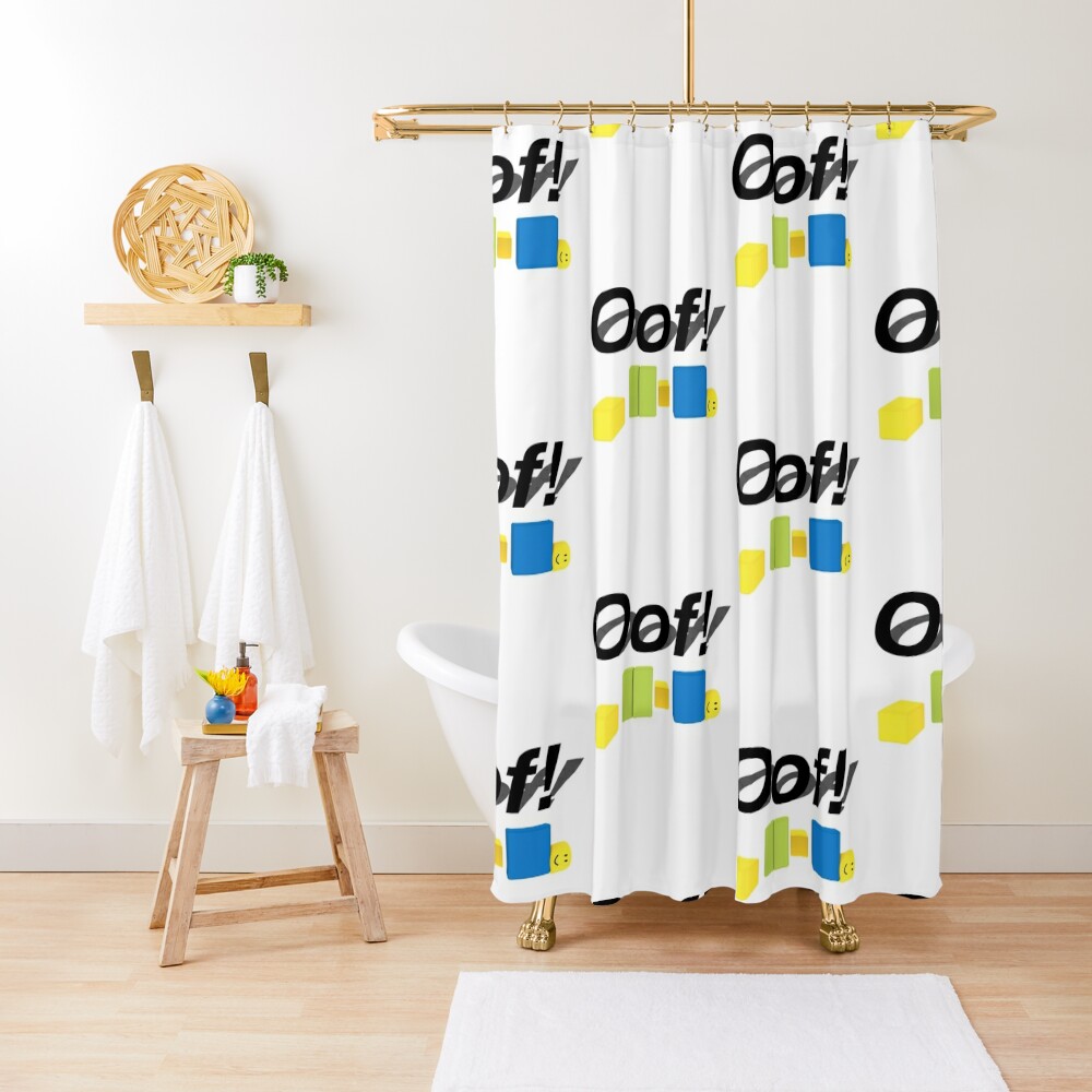 Oof Roblox Oof Noob Gift For Gamers Oof Meme For Kids Shower Curtain By Smoothnoob Redbubble - roblox noob t poze shower curtain by avemathrone