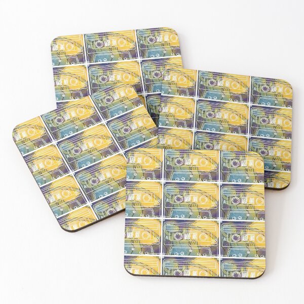 Item preview,  Pop-art tape cassette Robot aliens catch the sun designed and sold by Gammaraybots.