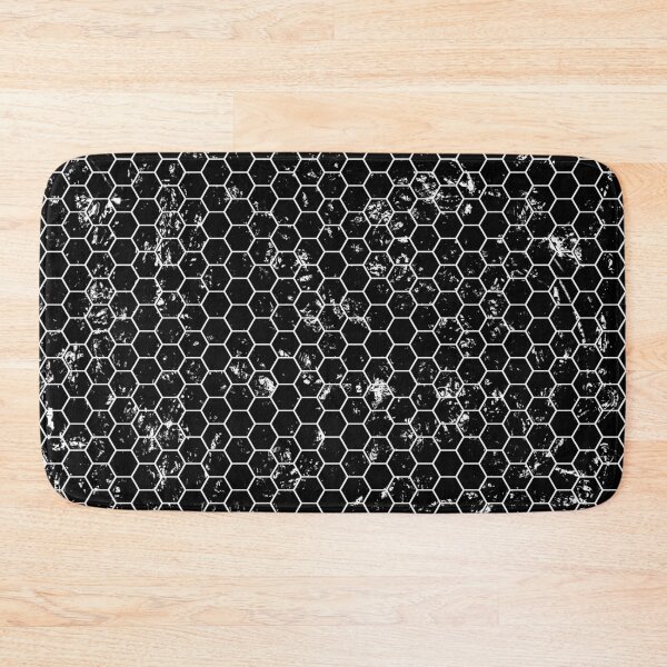 Item preview, Black and white honeycomb pattern designed and sold by piedaydesigns.