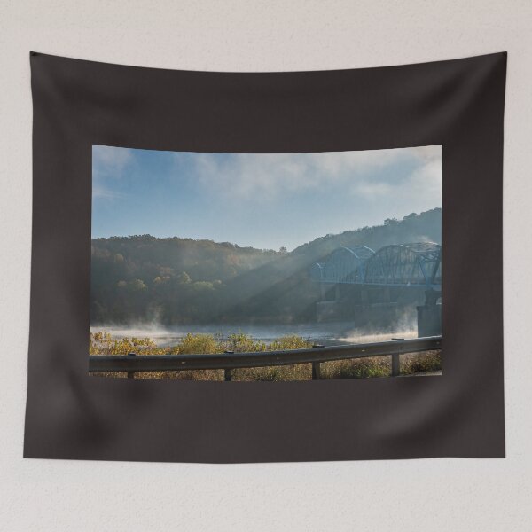 Item preview, Sun Rays and Rising Mist Over the Allegheny River Pennsylvania designed and sold by Debra Martz.