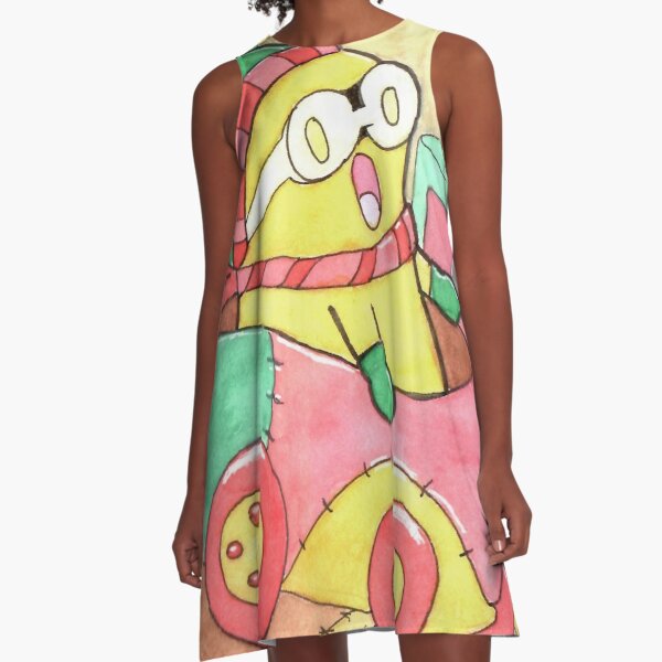 Stitched Kart Racing A-Line Dress