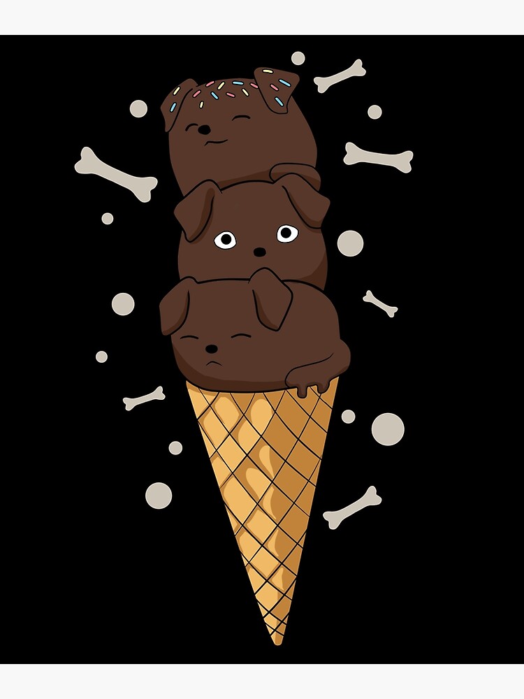 "Labrador ice cream" Poster by alwedesigns Redbubble