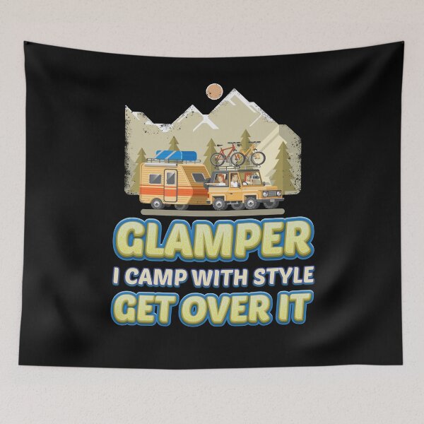 Item preview, Funny Camping Lover Gift - Glamper Camp With Style - Happy Camper Gifts - Outdoor Lover Gifts - Camp Lover designed and sold by kntranhoang.