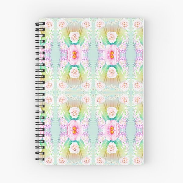 Item preview, Floral kaleidoscopic repeating pastel pattern designed and sold by ArdeaOnline.