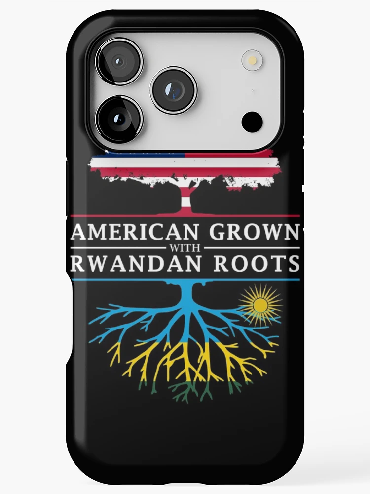 Thumbnail 1 of 4, iPhone Case, American Grown with Rwandan Roots Rwanda Design designed and sold by ockshirts.