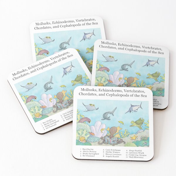 Go Fish! Coasters (Set of 4)