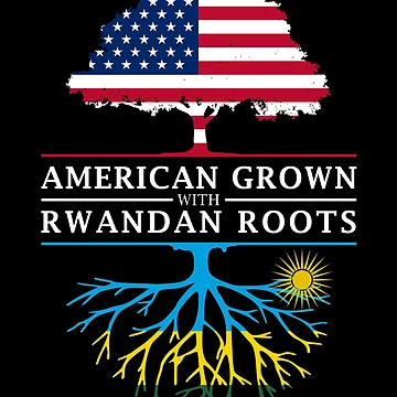 Artwork thumbnail, American Grown with Rwandan Roots Rwanda Design by ockshirts