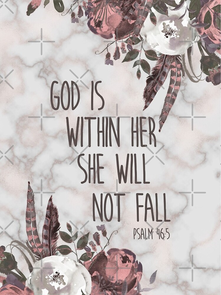 "Bible Verse Rose Gold Floral Marble" iPhone Case for Sale by