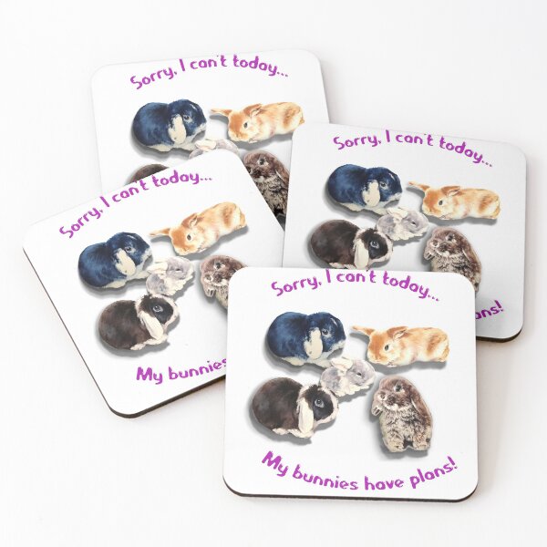 Item preview, Cute bunny paintings with humour designed and sold by Studio Fluffle.