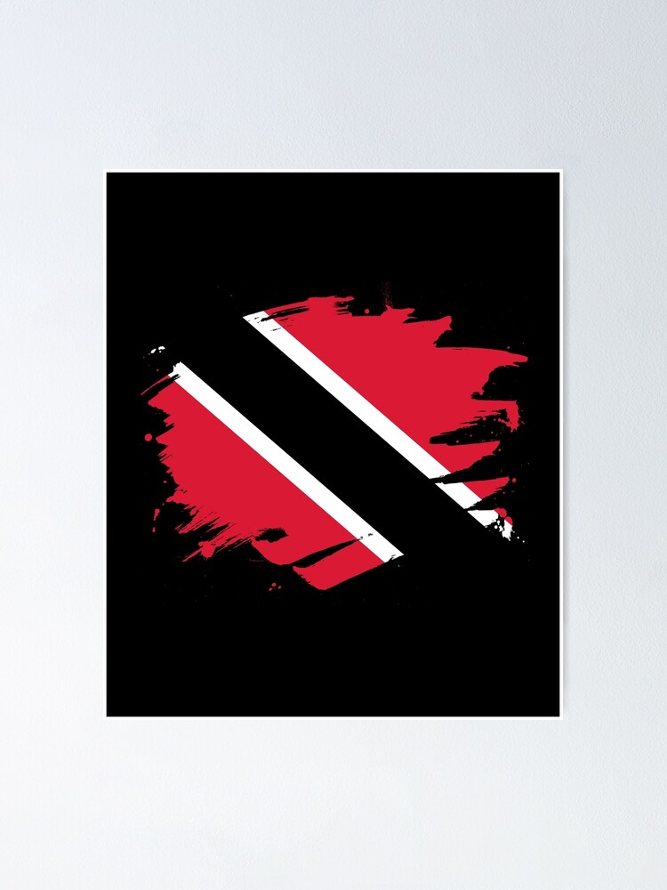"Trinidad & Tobago Flag Paint Splatter Trini Pride Design" Poster for