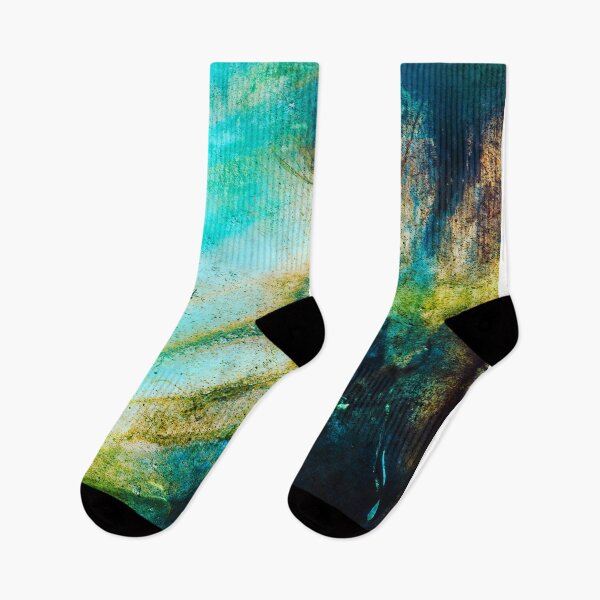 Item preview, STORMY TEAL ABSTRACT PAINTING designed and sold by Pia Schneider.