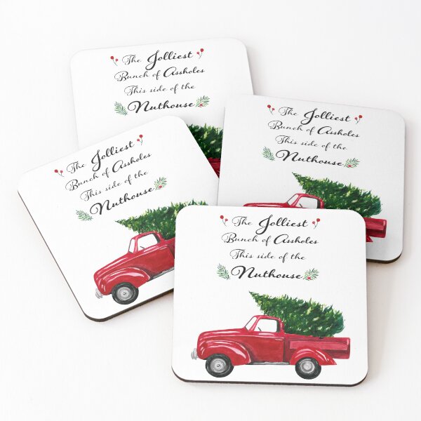 Item preview, The Jolliest Bunch - Funny Holiday Watercolor Painting designed and sold by Alisha Watercolors.