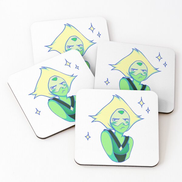 Shy Peridot Coasters (Set of 4)