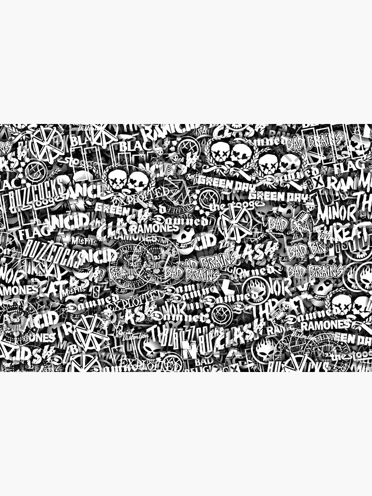 Thumbnail 6 of 6, Bath Mat, Punk-Rock bands. Stickerbombing designed and sold by dima-v.