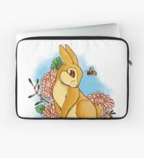 Rabbit and Flowers Laptop Sleeve