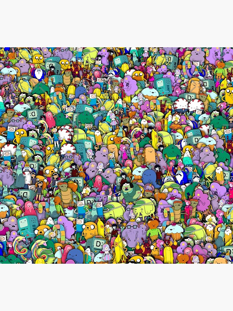 Adventure Time characters stickerbombing by dima-v