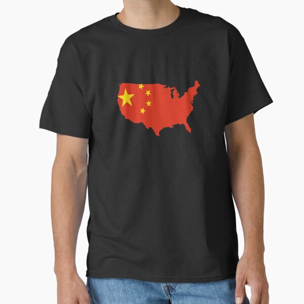 Item preview, Carte des USA avec le drapeau de la Chine designed and sold by ockshirts.