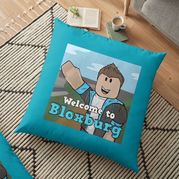welcome to bloxburg roblox floor pillow by overflowhidden