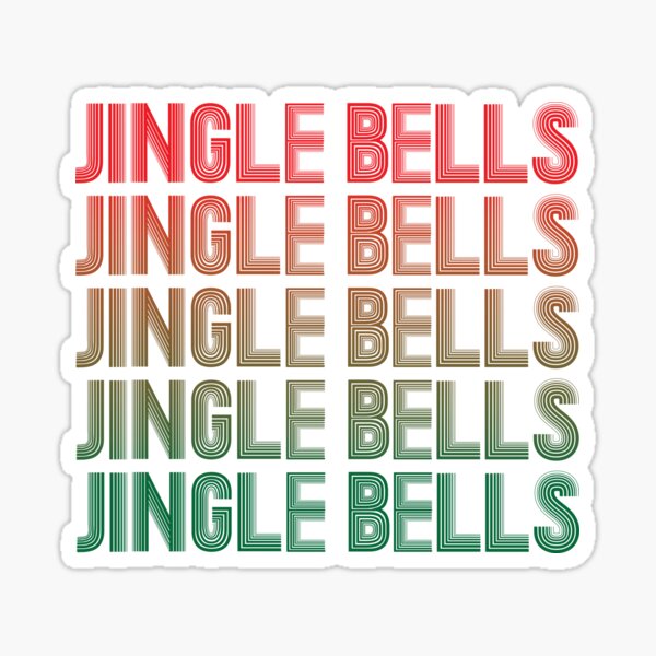 Jingle Bells Retro Christmas Pajama Gift. Sticker
