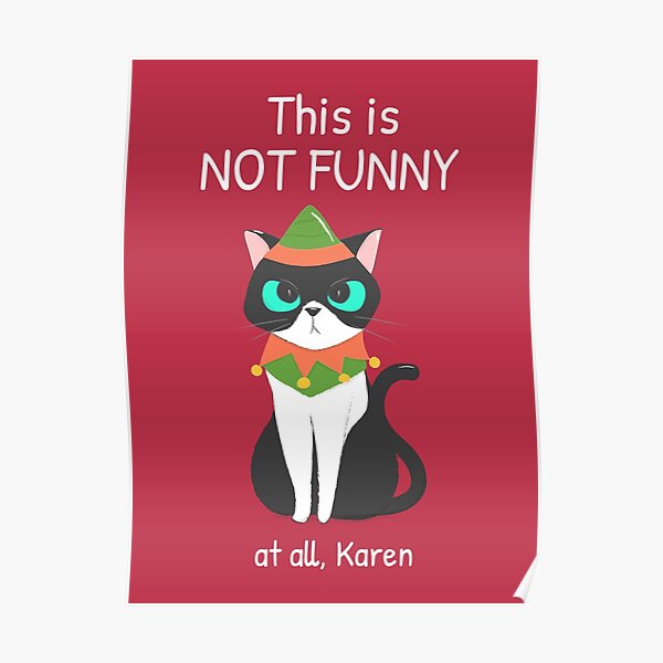 Poster Ass Drole De Chat Moelleux De Noel Par Urbanbestie Redbubble