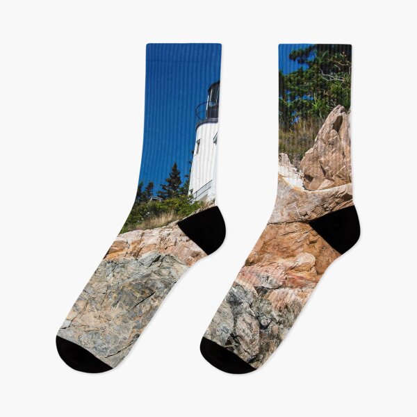 Item preview, Old Maine Lighthouse // Built on the Seashore Rock Nautical Photograph designed and sold by catbyrdcolorado.