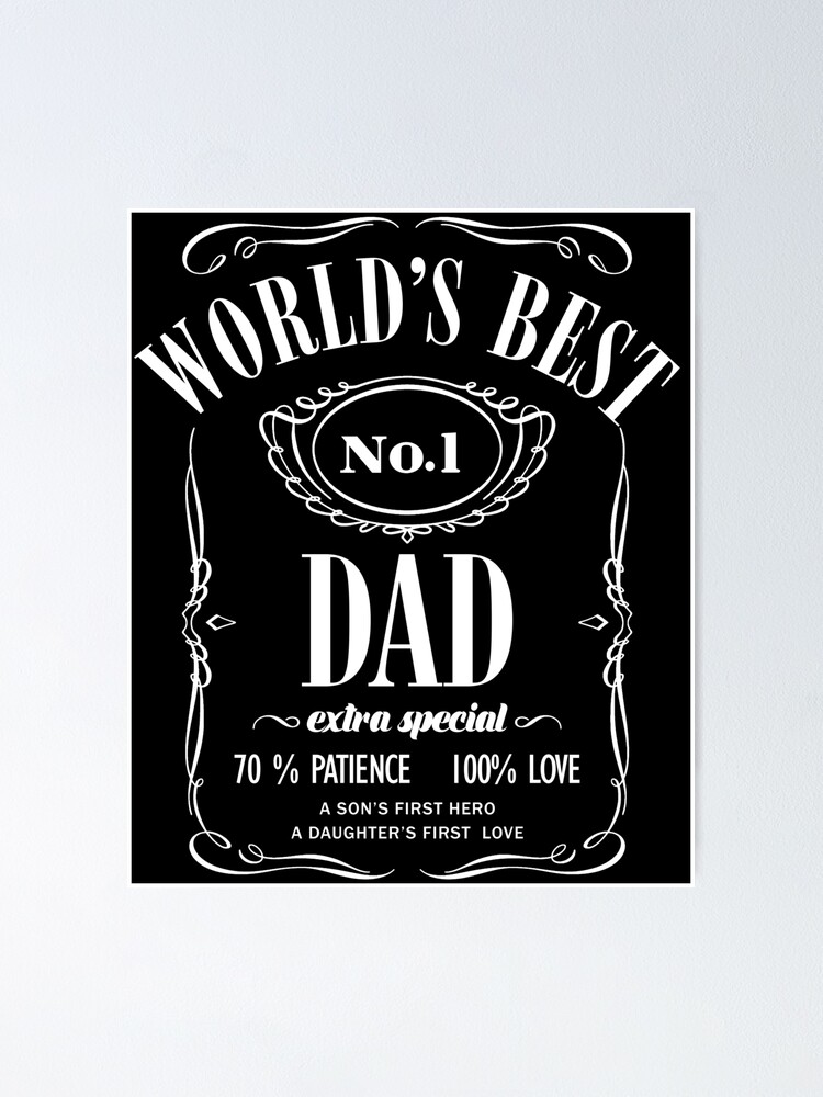 World S Best No 1 Dad Father S Day Poster By Ankarsdesign