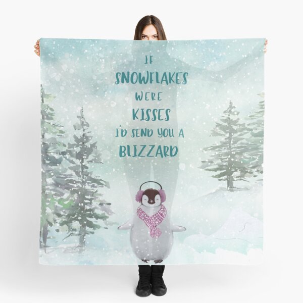 Cute penguin in the snow Scarf