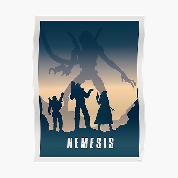 Nemesis Board Game- Minimalist Travel Poster Style - Gaming Art Poster
