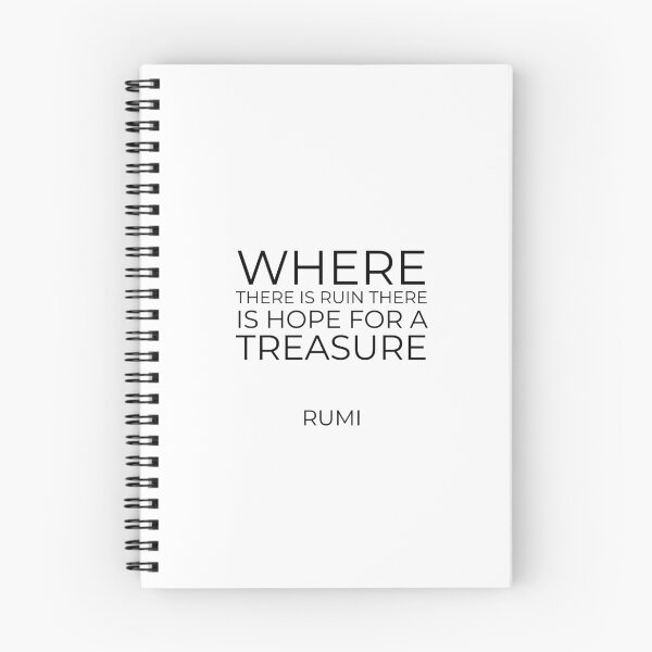 Item preview, Where there is ruin there is hope for a treasure - Rumi quotes designed and sold by Inspirationmotivation.