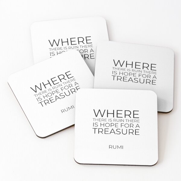 Item preview, Where there is ruin there is hope for a treasure - Rumi quotes designed and sold by Inspirationmotivation.