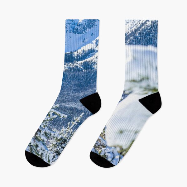 Item preview, Powder Forest // Through the Trees Blue Snow Cap Mountain Backdrop designed and sold by catbyrdcolorado.