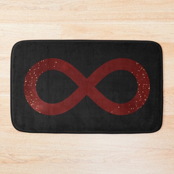 Item preview, Festive Red & Gold Infinity Symbol On Black designed and sold by MysticMagpie.