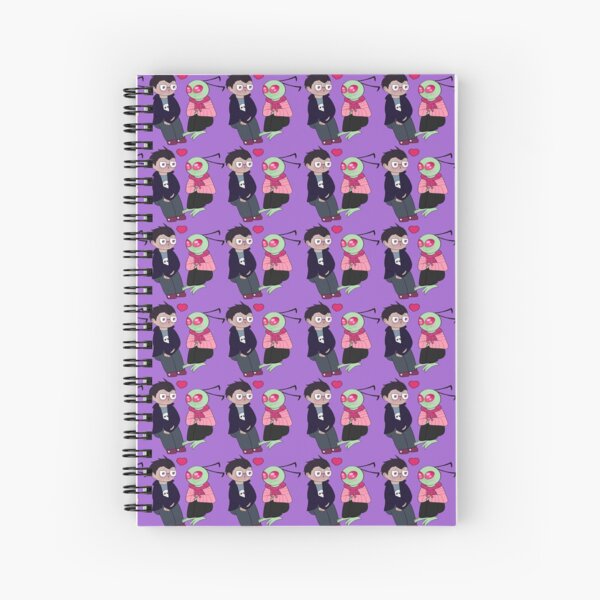 Invader Zim ZaDr Repeating Pattern Spiral Notebook