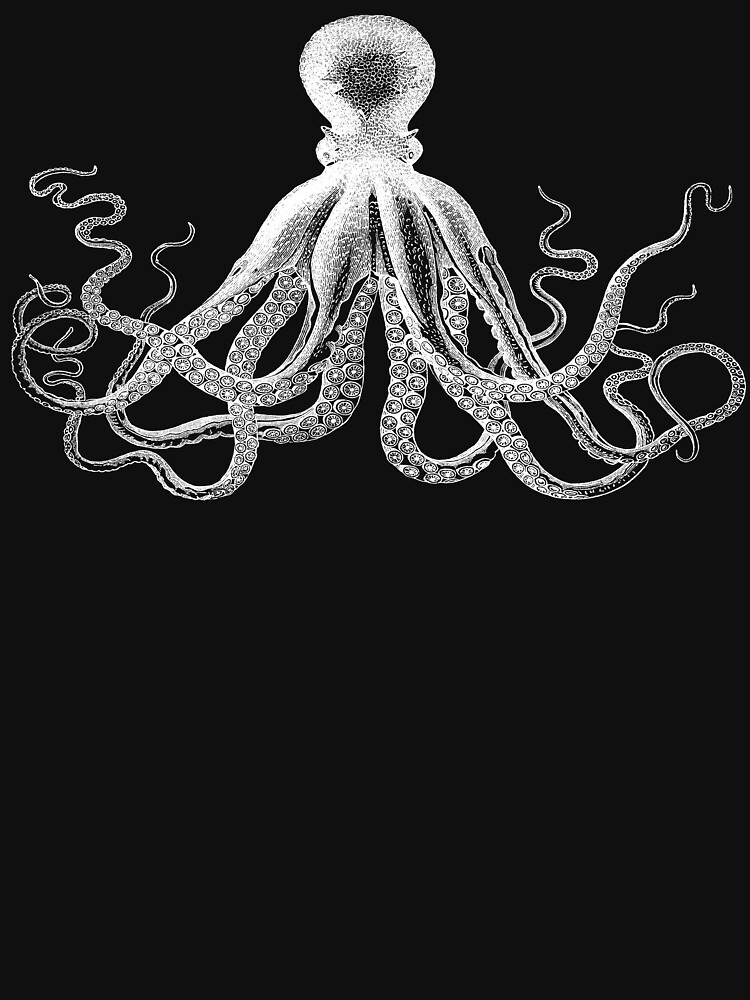 Octopus | Vintage Octopus | Tentacles | Sea Creatures | Nautical | Ocean | Sea | Beach | Black and White | by EclecticAtHeART