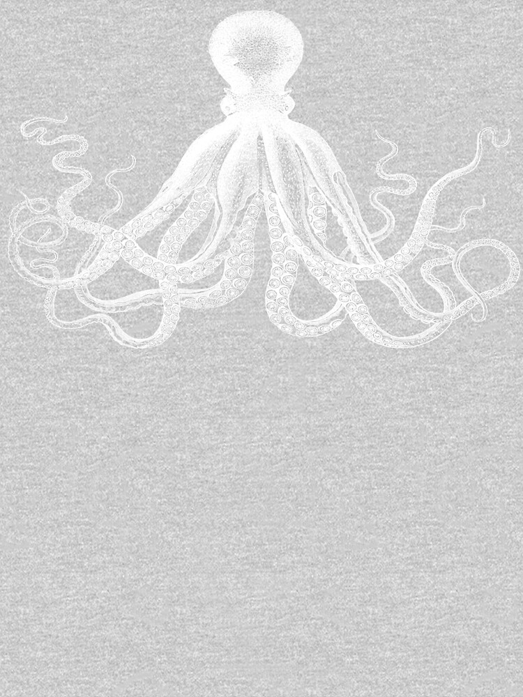 Krake | Weinlese-Krake | Tentakeln | Meeresbewohner | Nautik | Ozean | Meer | Strand | Schwarz und weiß | von EclecticAtHeART