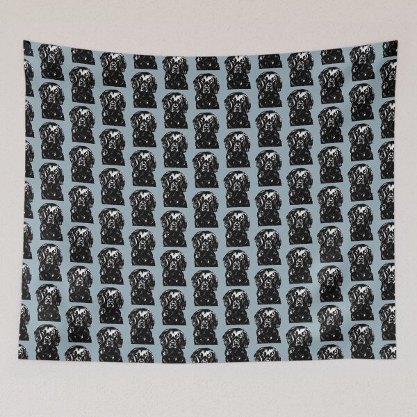 Item preview, Flat Coated Retriever ~ Black and white designed and sold by Jane Oriel.