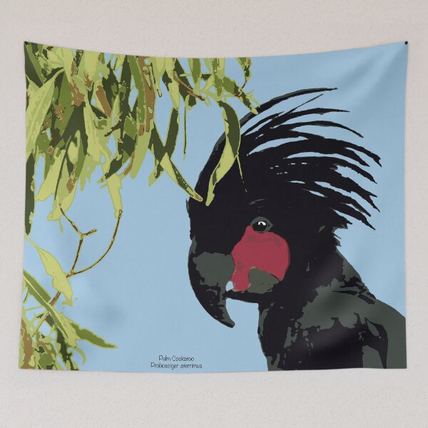 Item preview, Palm Cockatoo (Probosciger aterrimus) on sky designed and sold by ChrissyWild.