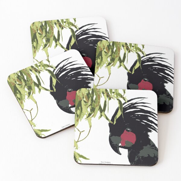 Item preview, Palm Cockatoo (Probosciger aterrimus) on white designed and sold by ChrissyWild.