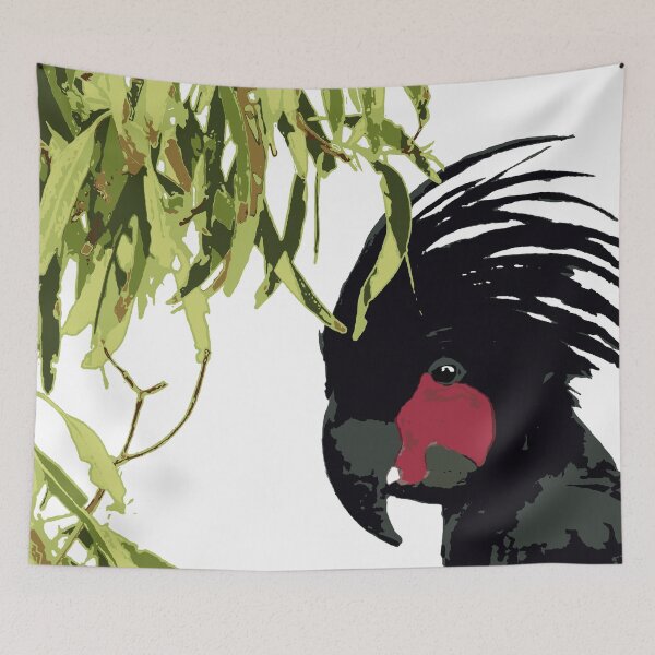 Item preview, Palm Cockatoo (Probosciger aterrimus) on white designed and sold by ChrissyWild.
