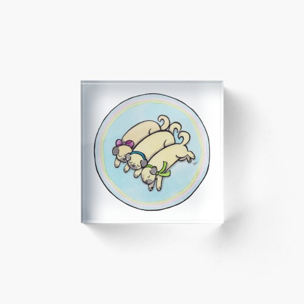 Snug as a Pug on a Rug Acrylic Block