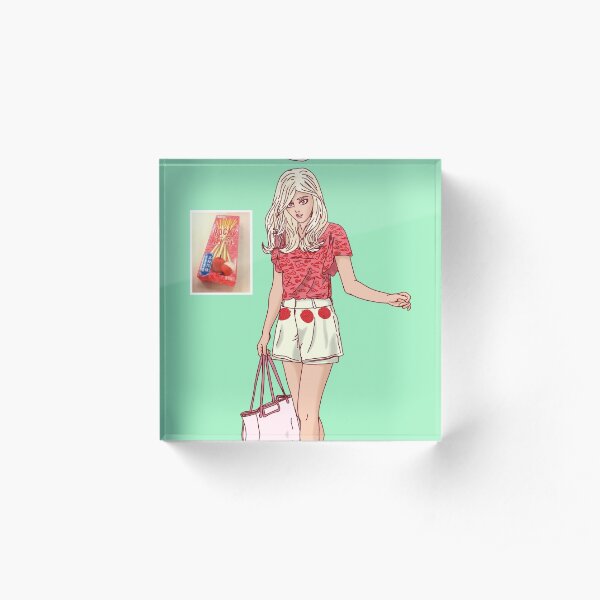 Lychee pocky gijinka Acrylic Block